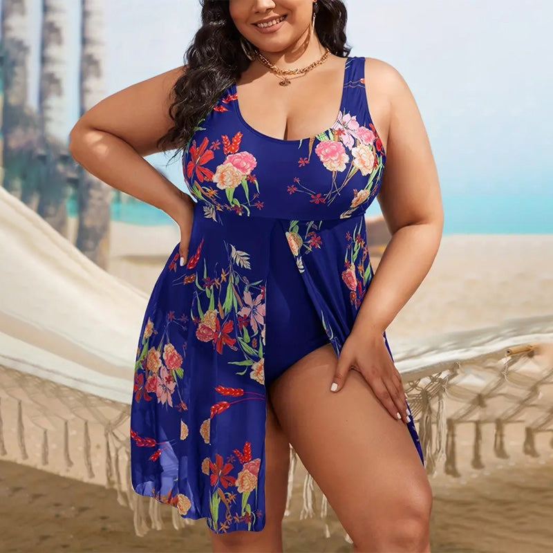 Backless Slimming One-Piece Swimdress