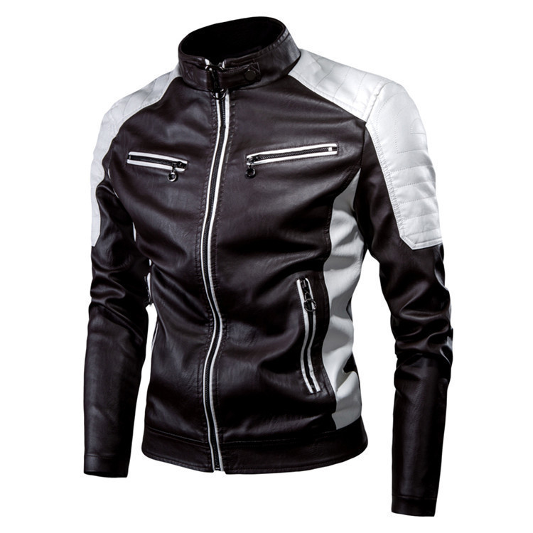 Classic Moto Style Zipper Outerwear Coat