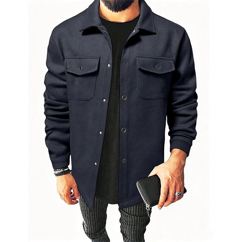 Men's Collared Workwear Shirt Jacket