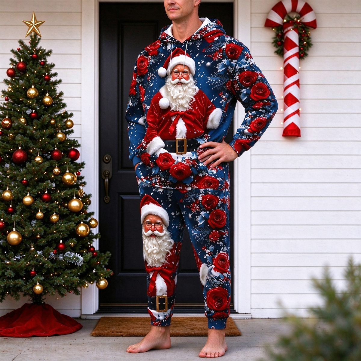 Men's Christmas Hoodie Tracksuit