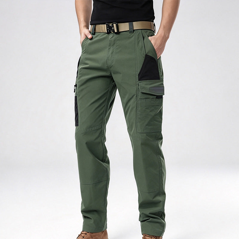 Men's Color-Block Tactical Cargo Pants