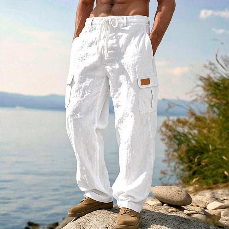 Lightweight Wide Leg Cargo Pants
