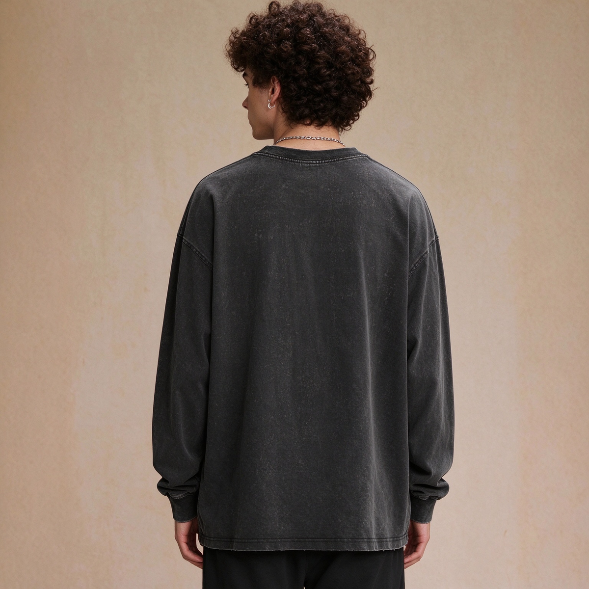 Vintage Wash Oversized Long Sleeve Tee