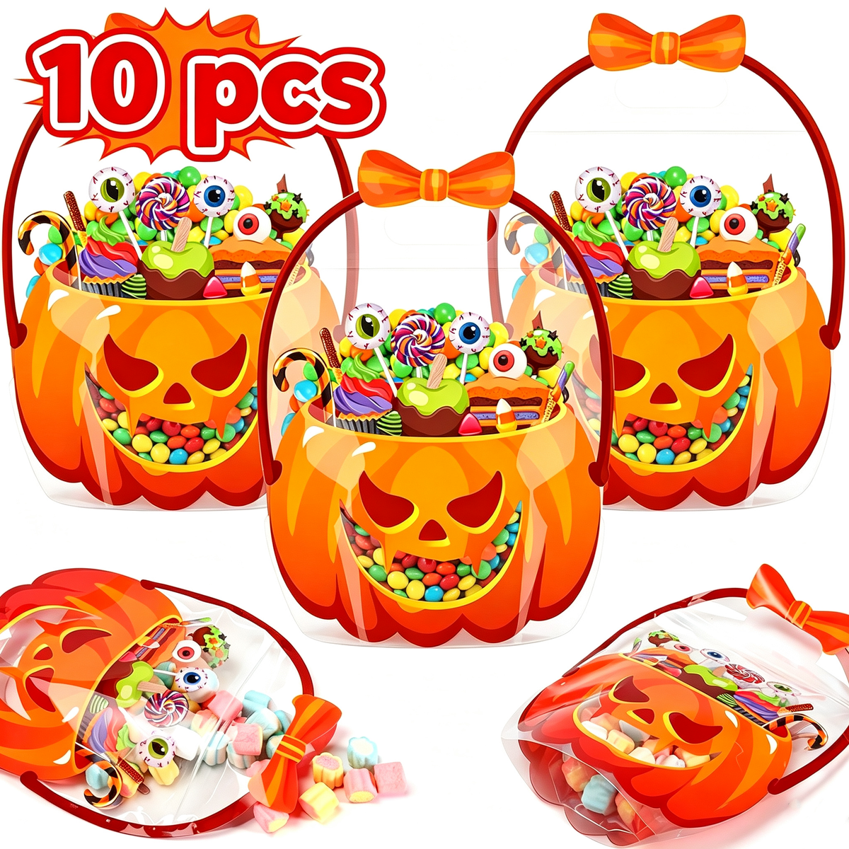 Halloween Pumpkin Candy Treat Bag