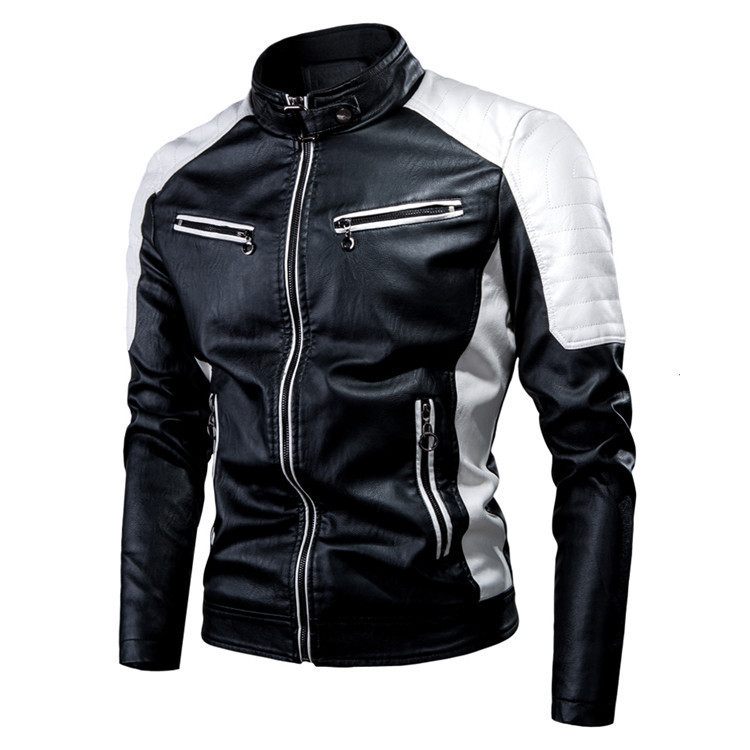 Classic Moto Style Zipper Outerwear Coat