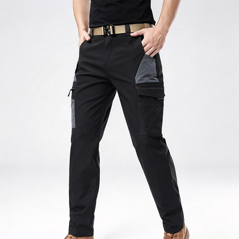 Men's Color-Block Tactical Cargo Pants