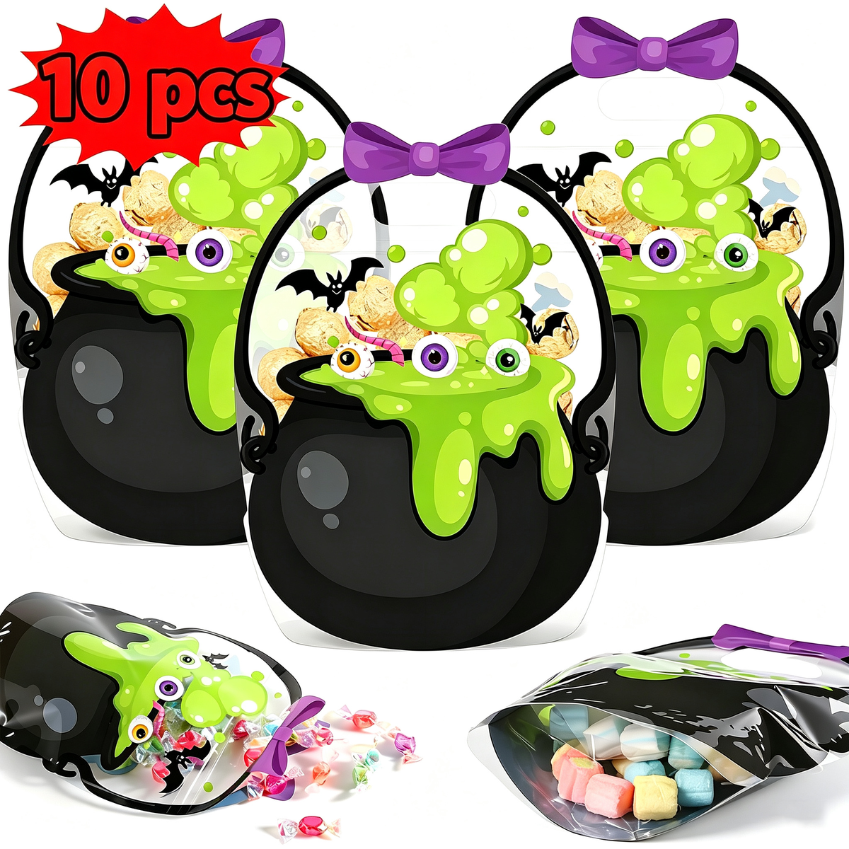 Halloween Pumpkin Candy Treat Bag