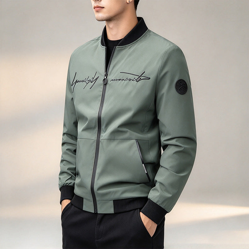 Men's Embroidered Baseball Jacket