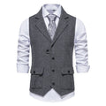 Men's Retro Lapel Vest Short Suit Vest