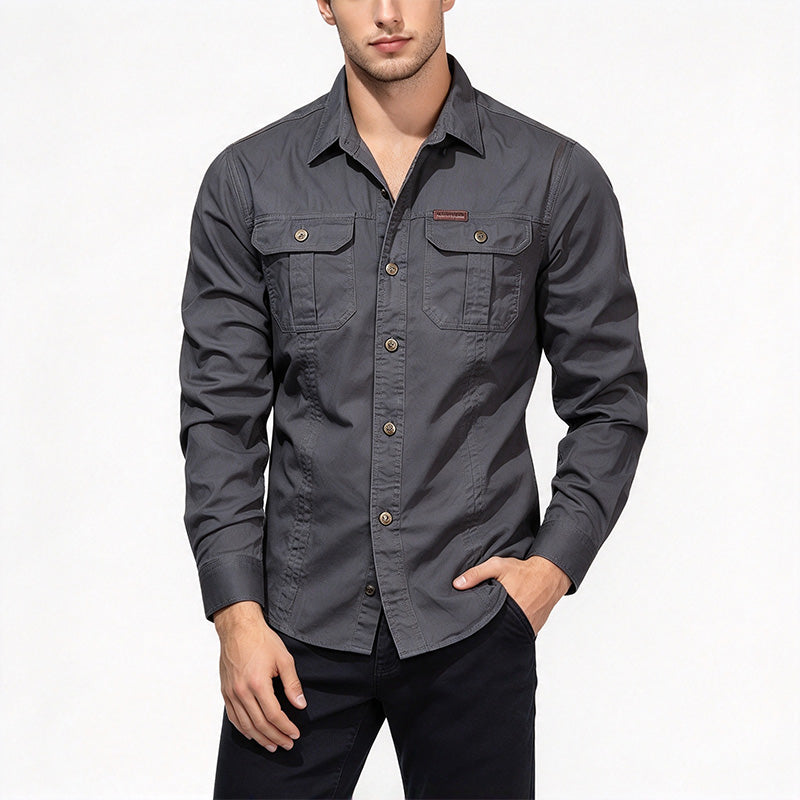 Men's Casual Workwear Long-Sleeved Shirt