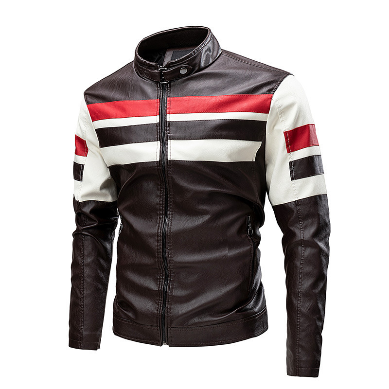 Classic Moto Style Zipper Outerwear Coat