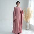 Loose and elegant batwing sleeve robe