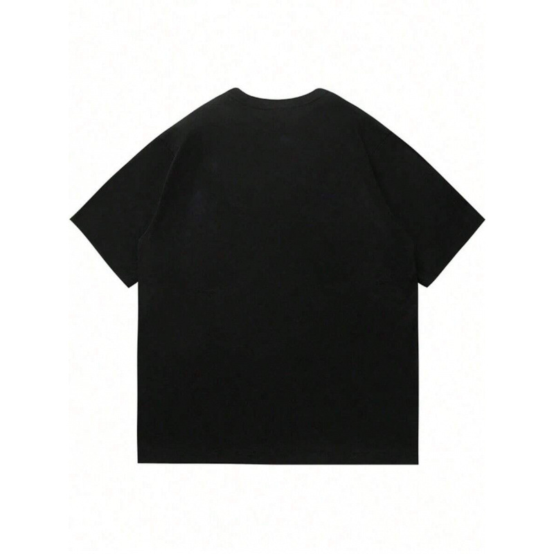 Men's Cotton Short Sleeve T-Shirt Vintage Scenery Graphic Crew Neck Casual Tee