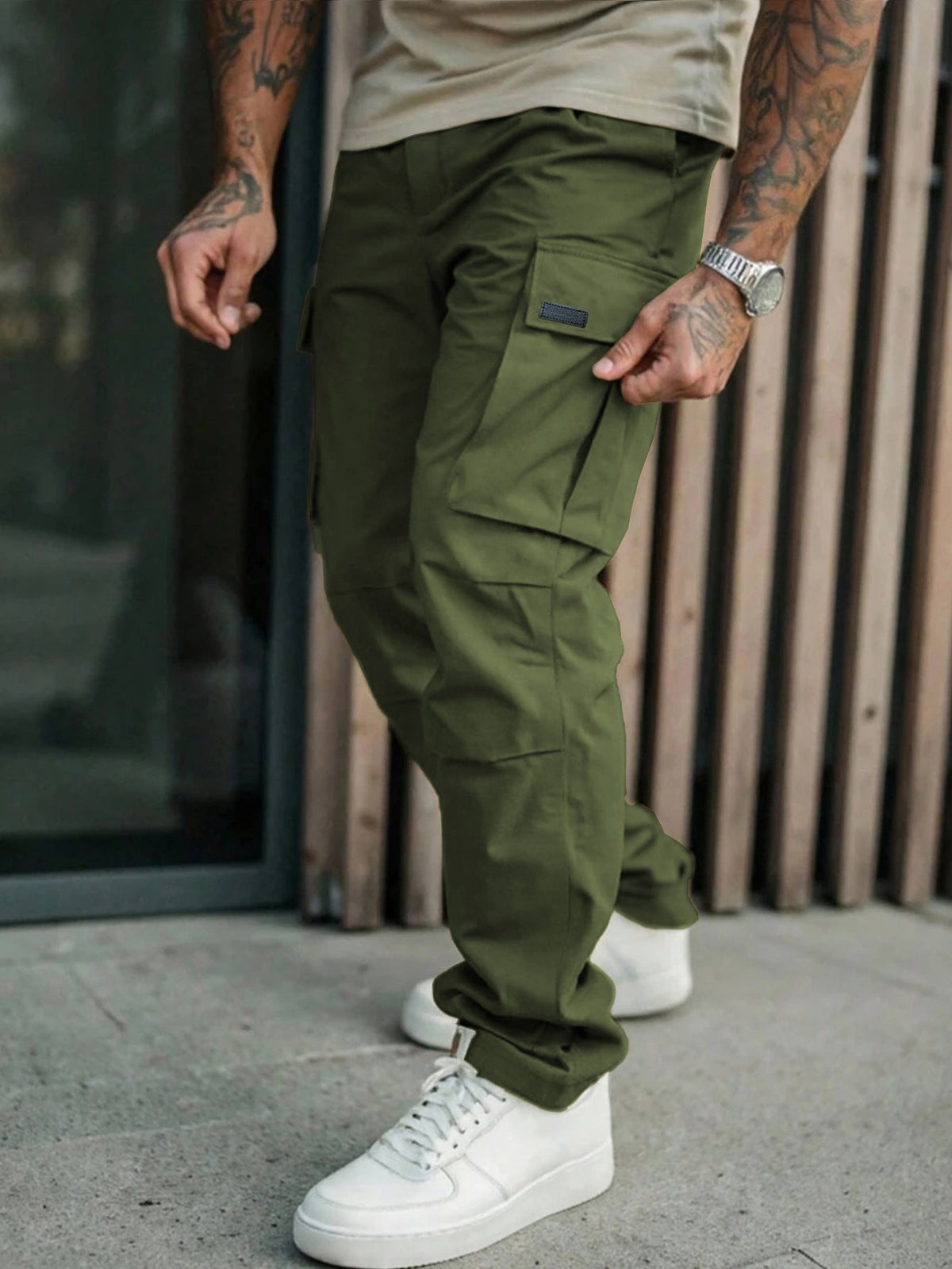 Men's outdoor loose-fitting casual long cargo pants