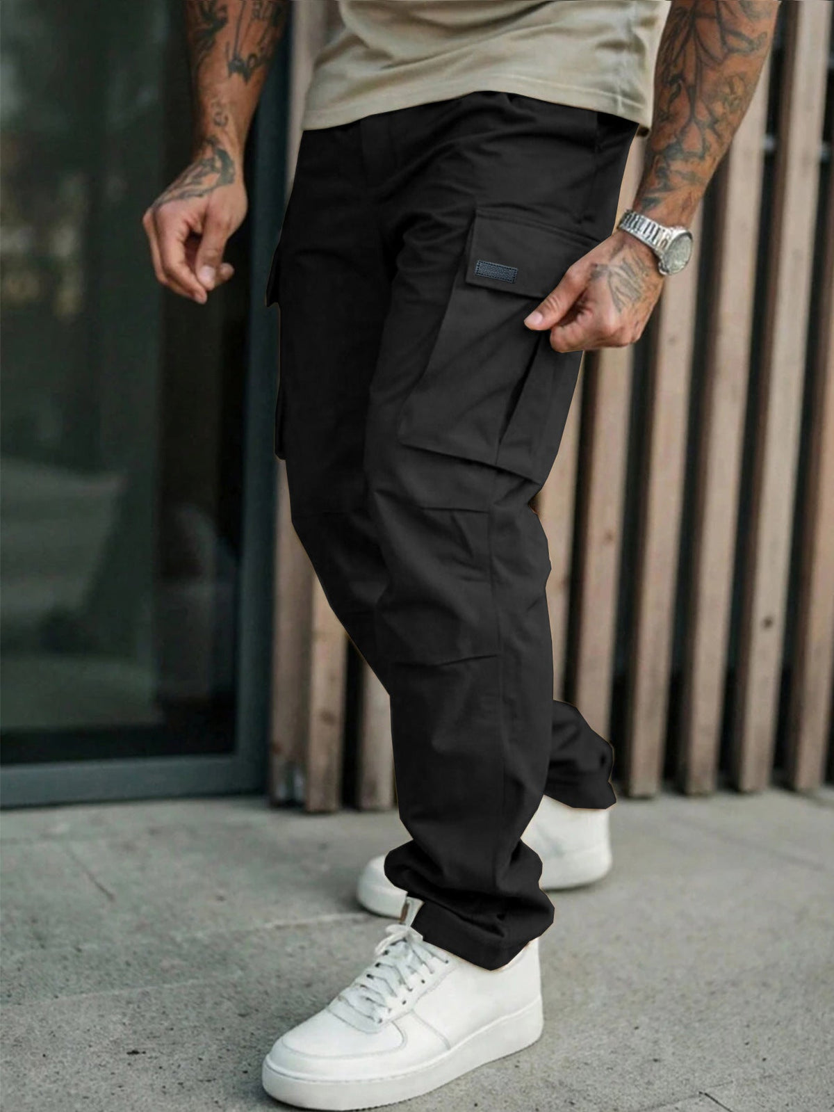 Men's outdoor loose-fitting casual long cargo pants