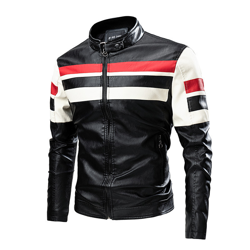 Classic Moto Style Zipper Outerwear Coat