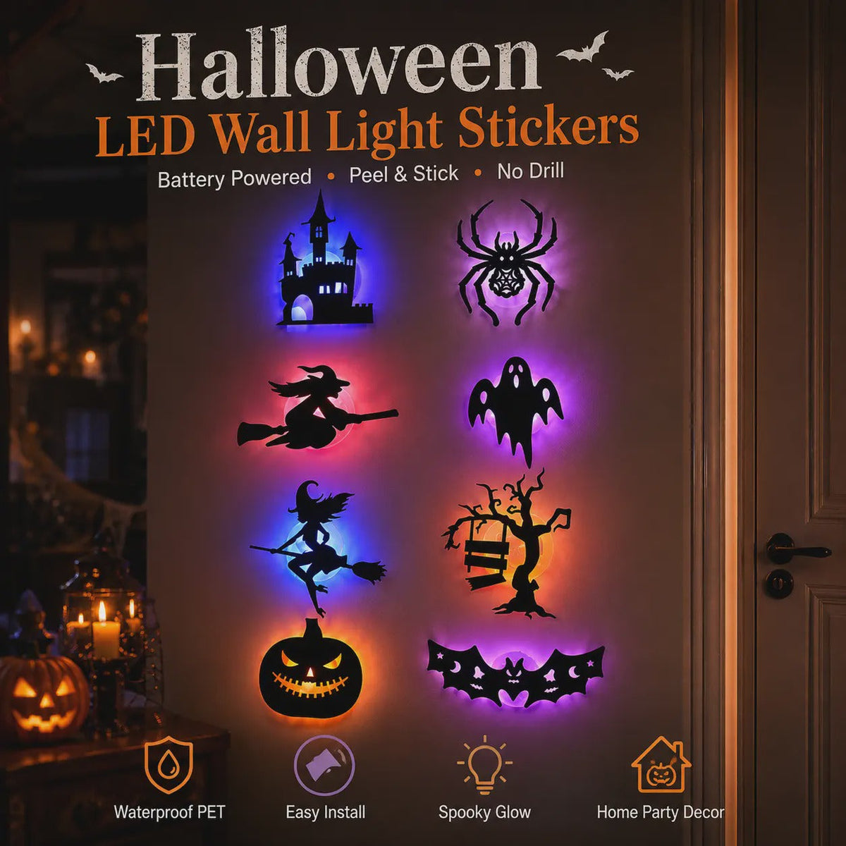Halloween Decorative LED Wall Sticker