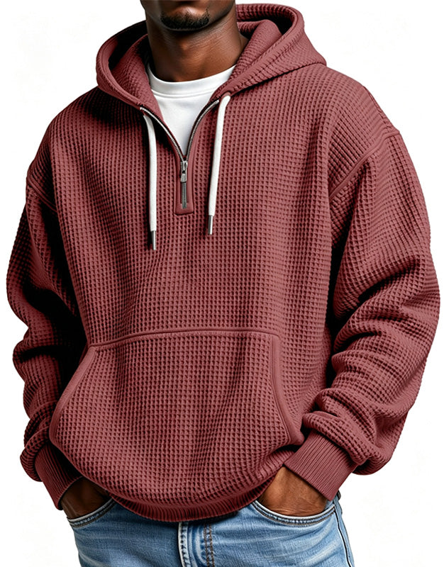 Men's Waffle Half-Zip Hoodie