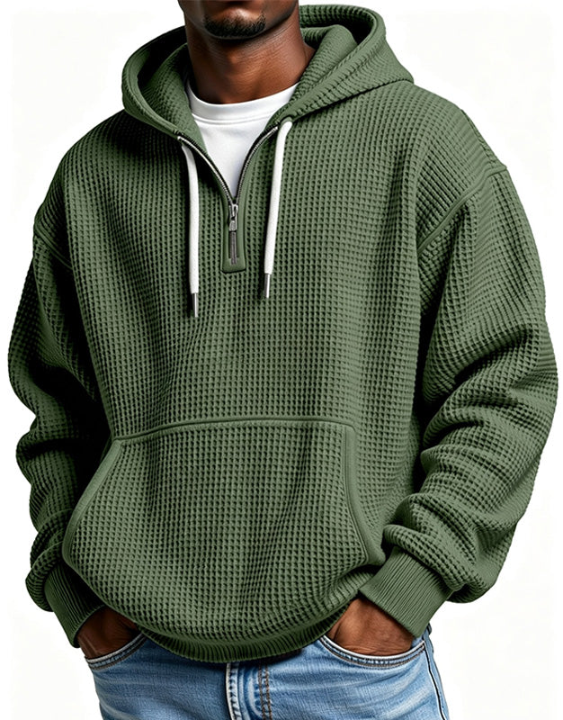 Men's Waffle Half-Zip Hoodie