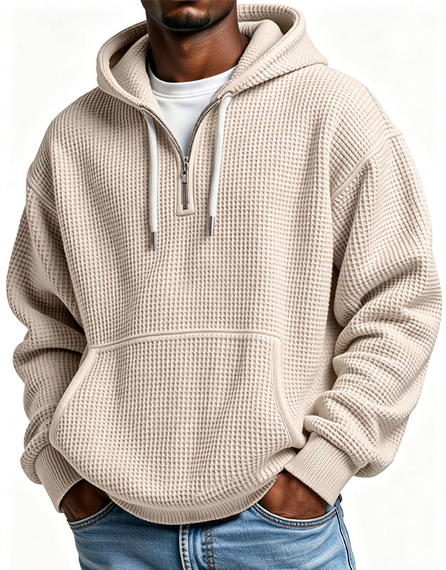 Men's Waffle Half-Zip Hoodie