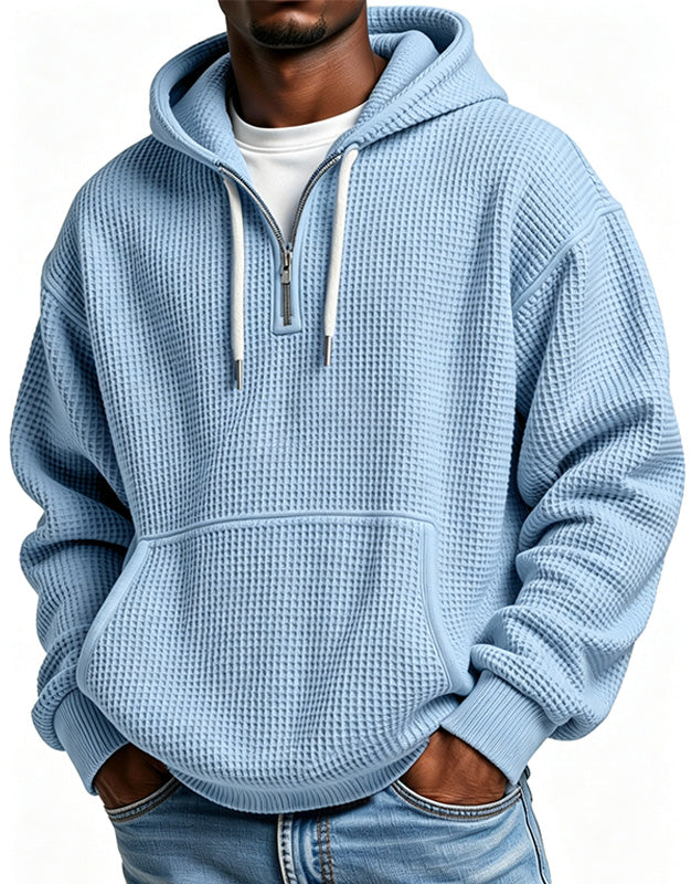 Men's Waffle Half-Zip Hoodie