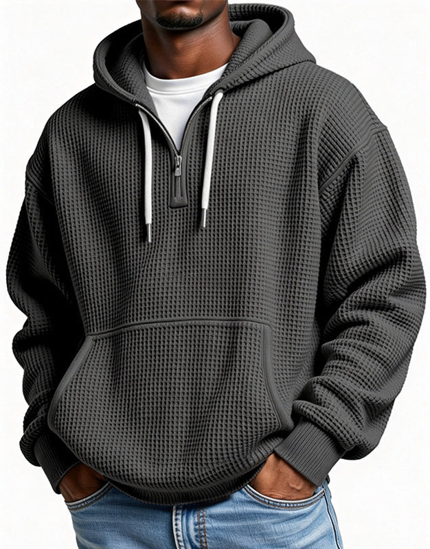 Men's Waffle Half-Zip Hoodie