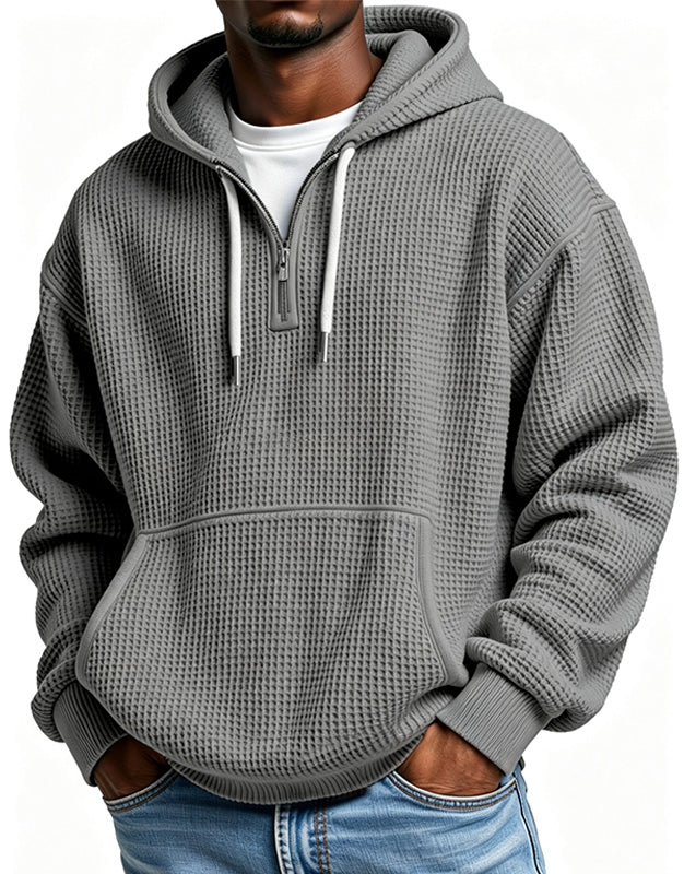Men's Waffle Half-Zip Hoodie