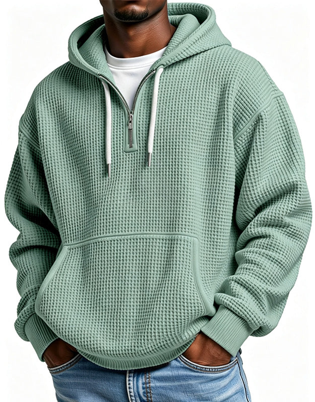 Men's Waffle Half-Zip Hoodie