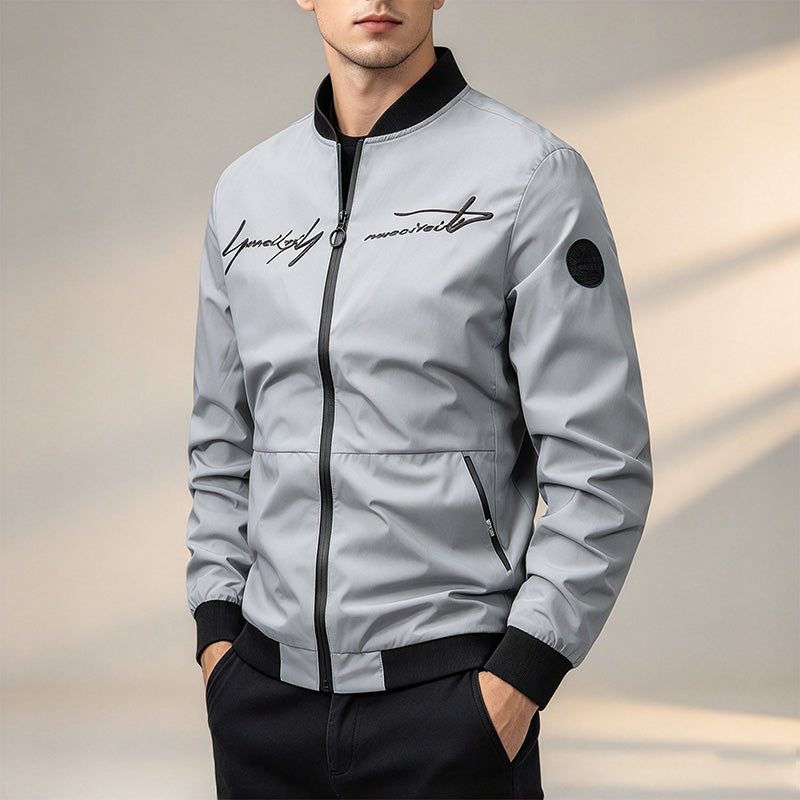 Men's Embroidered Baseball Jacket