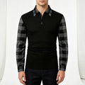 Men's Long-Sleeve Flannel Polo Shirt