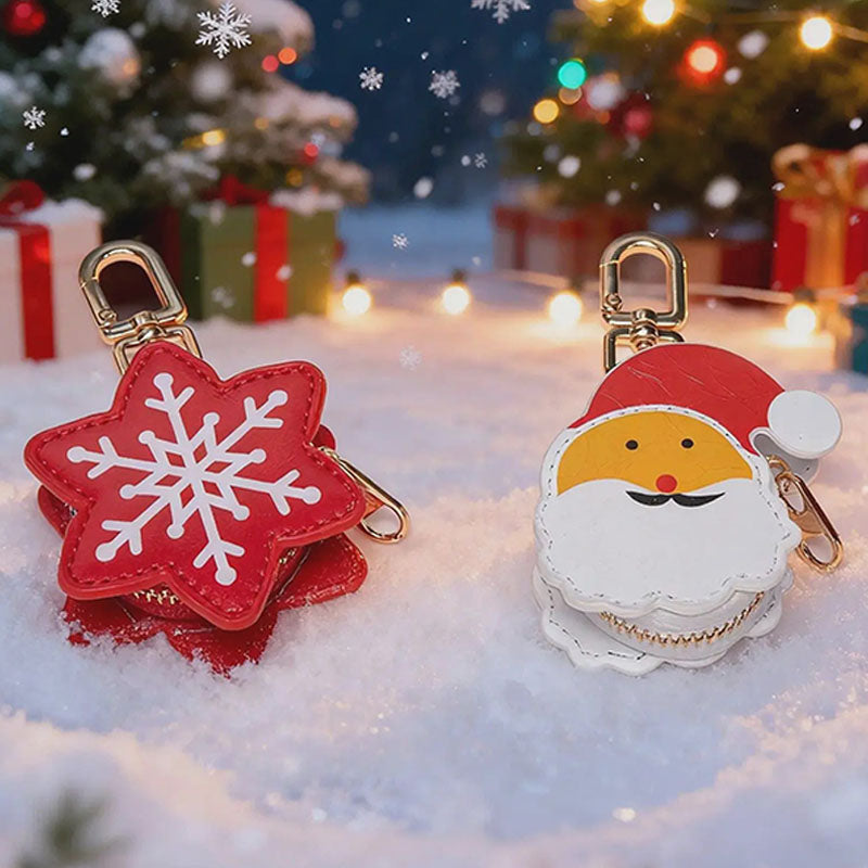 Festive Mini Storage Pouch Keychain