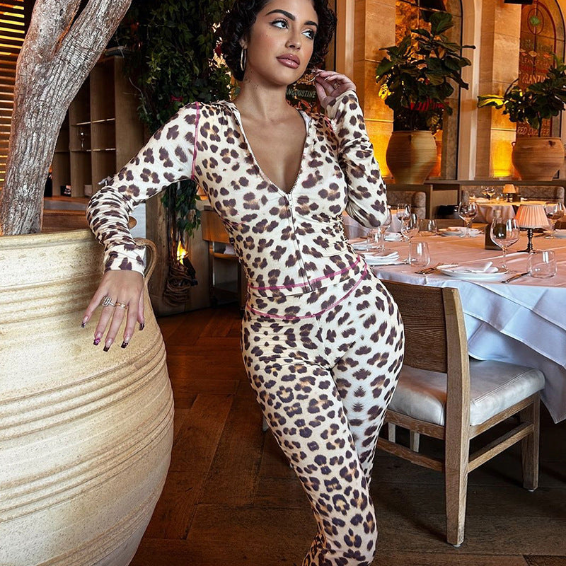 Leopard High-Waisted Fitted Set