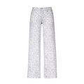 Leopard Jacquard Wide-Leg Denim Jeans