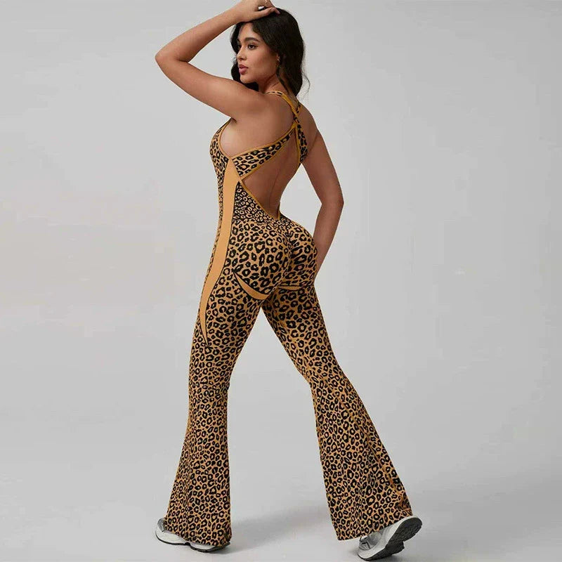 Leopard Polka Dot Yoga Suit