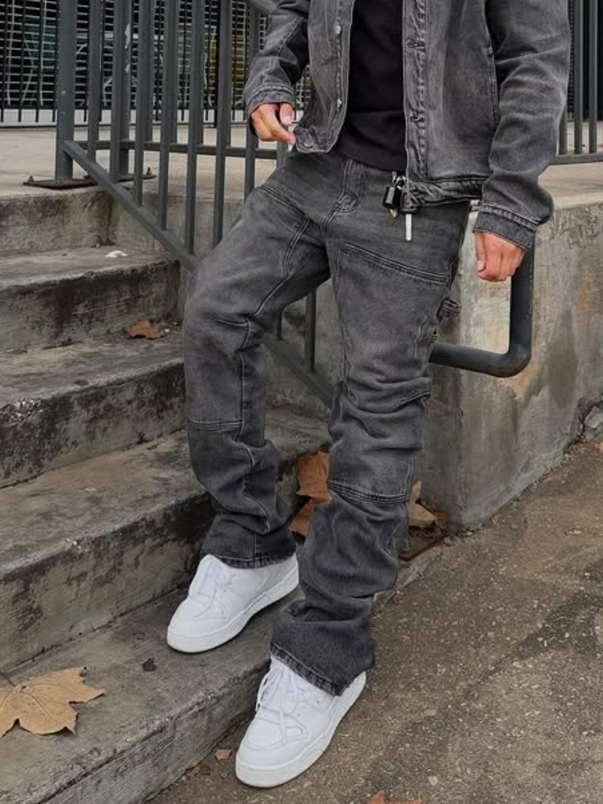 Men's Hip-Hop Stretch Wide-Leg Pants