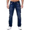 Men's High Elastic Double-Line Jeans