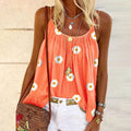 Daisy Print Ruffled Hem Camisole