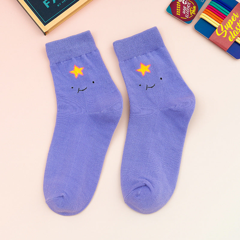 Cartoon Pattern Casual Fun Mid-Calf Socks