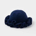 Multi-layered ruffled hand-crocheted hat