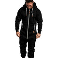 Men's hooded fleece jumpsuit