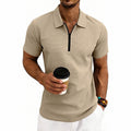 Men's Waffle Knit Golf Polo Shirt