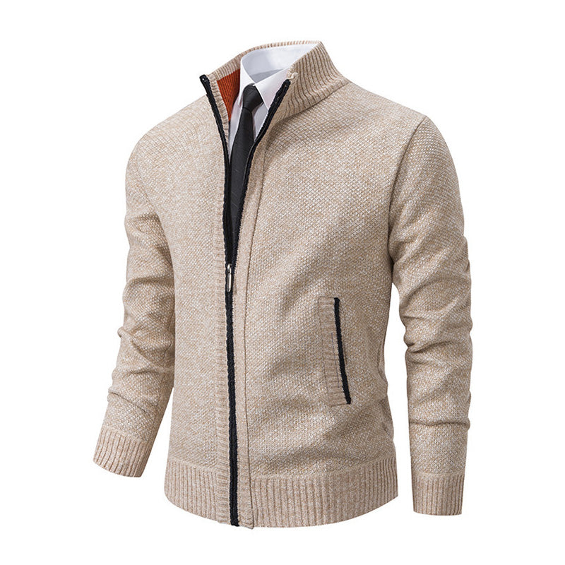 Men's stand-up collar sweater