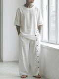 Men's Linen Shirt and Pants Set