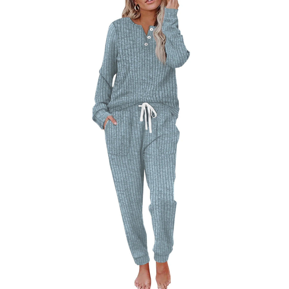 Casual Ribbed Tracksuit