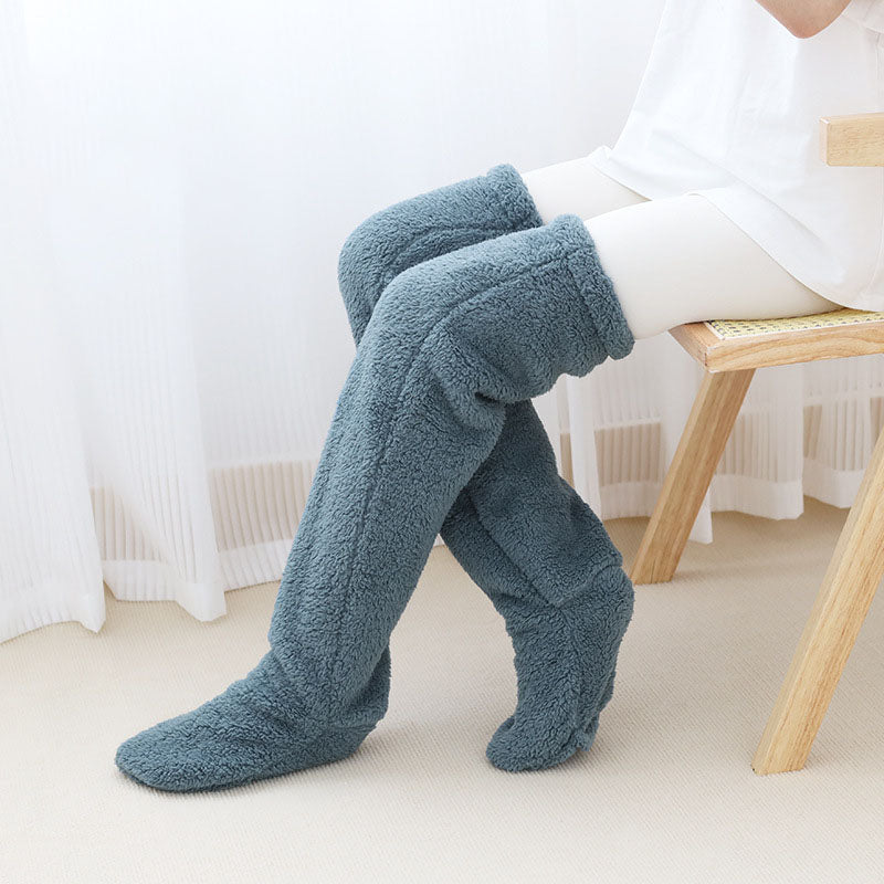 Plush over-the-knee socks