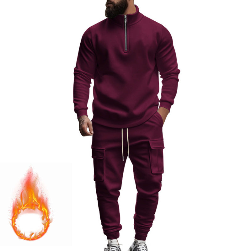 Men's Warm Fleece Sportswear Set