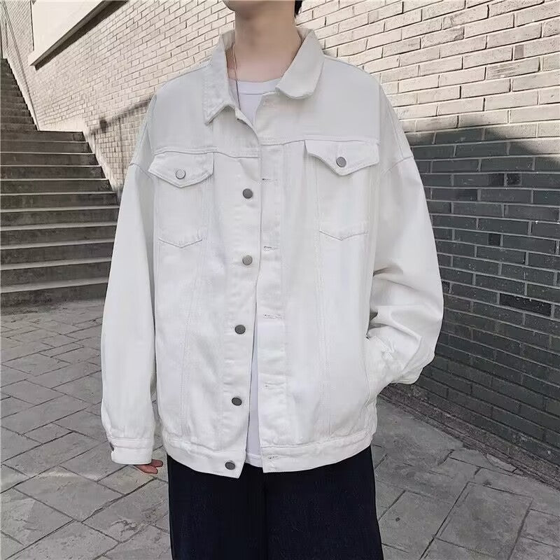 Loose Fit Button Front Denim Jacket