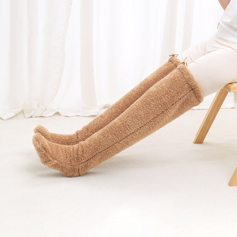 Plush over-the-knee socks