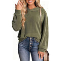 Casual drop-shoulder hoodie