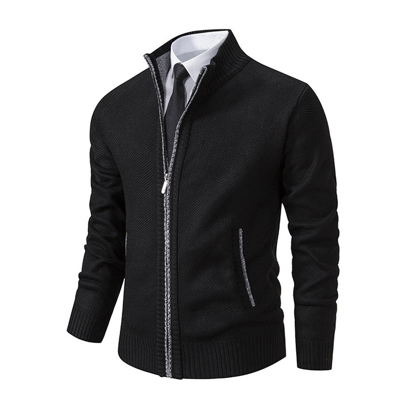 Men's stand-up collar sweater